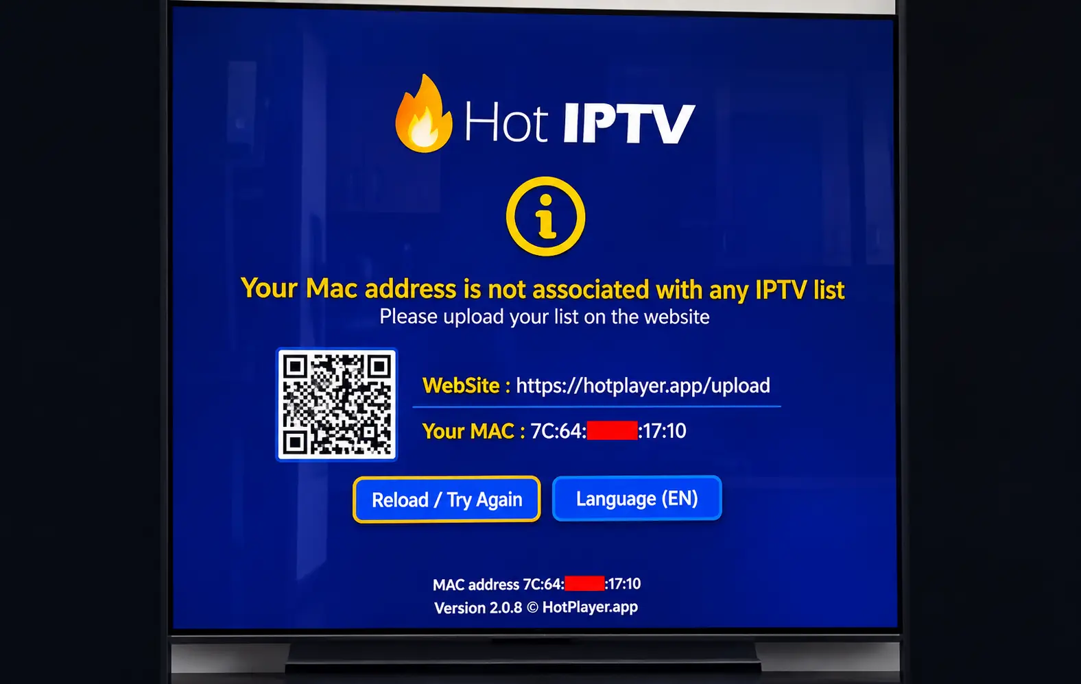 HOT Player upload playlist page
