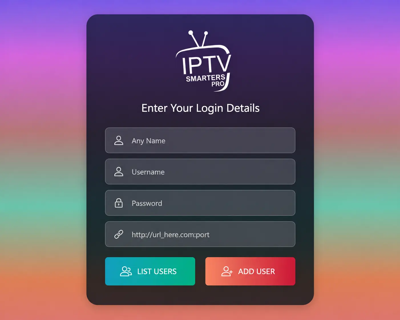 IPTV Smarters Pro login details on Windows