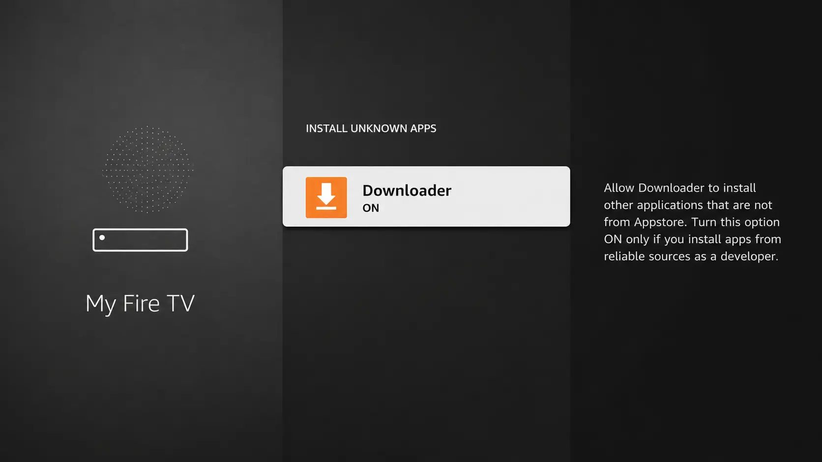 Launch Downloader app on Firestick