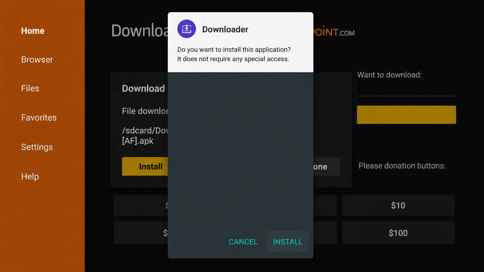 Click Install for IPTV Smarters Pro on Firestick