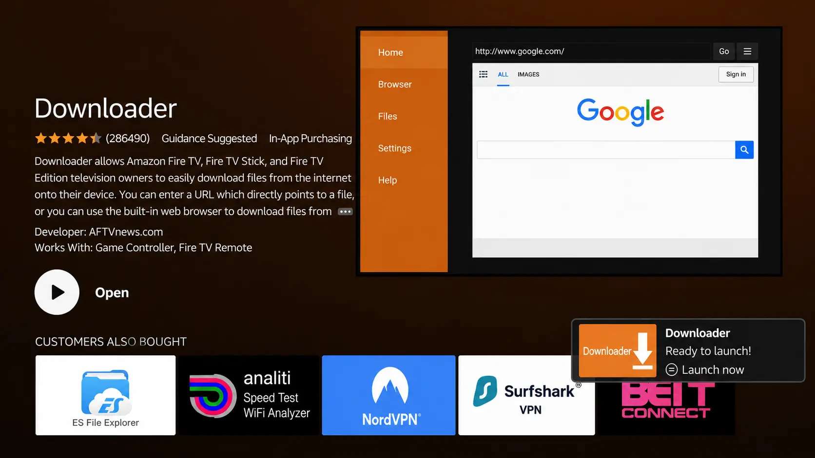 Open Downloader App on Firestick